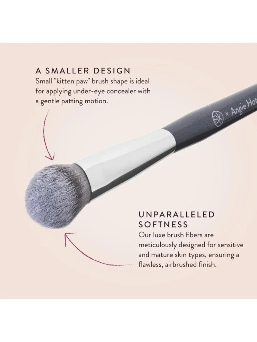 Under Eye Concealer Brush - Rounded Head for Blending, Soft Synthetic Bristles